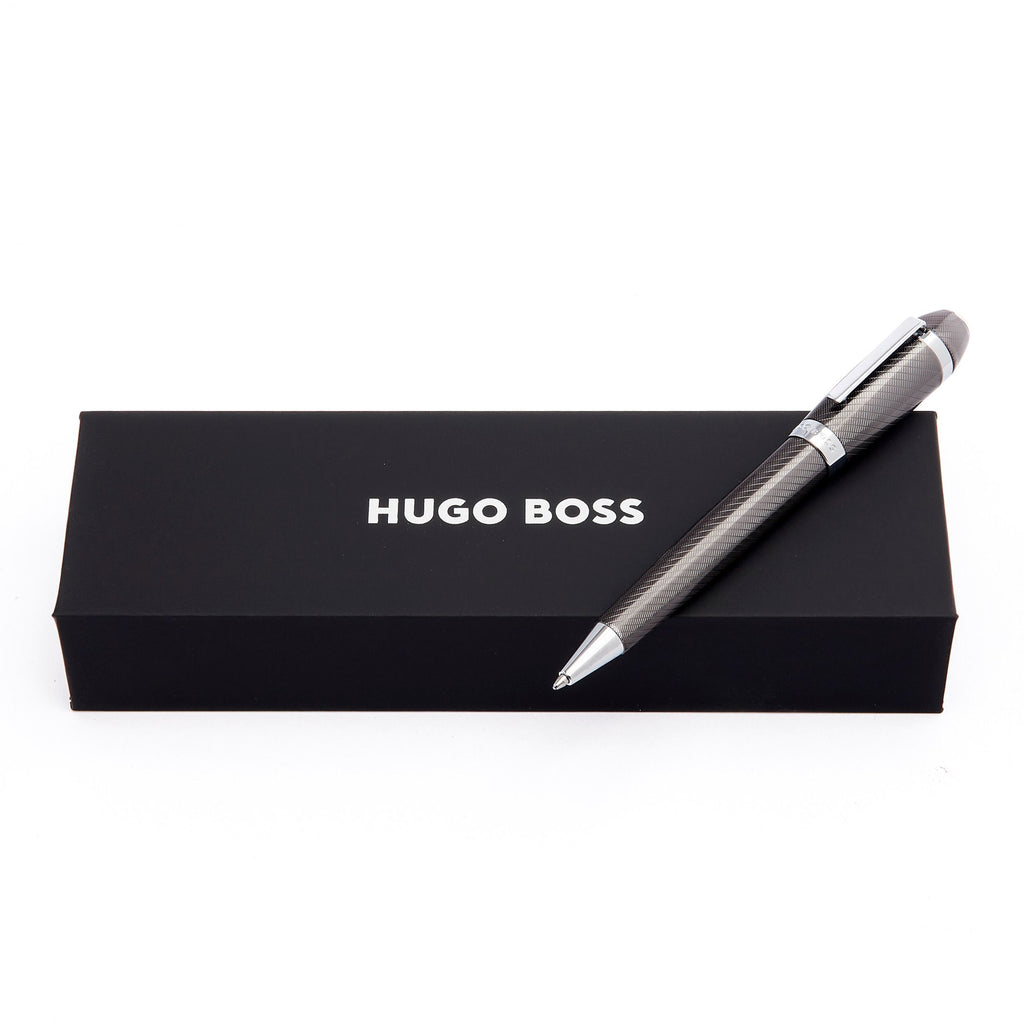 HUGO BOSS Ballpoint pen Arc Futurist Gun with luminous chrome ring