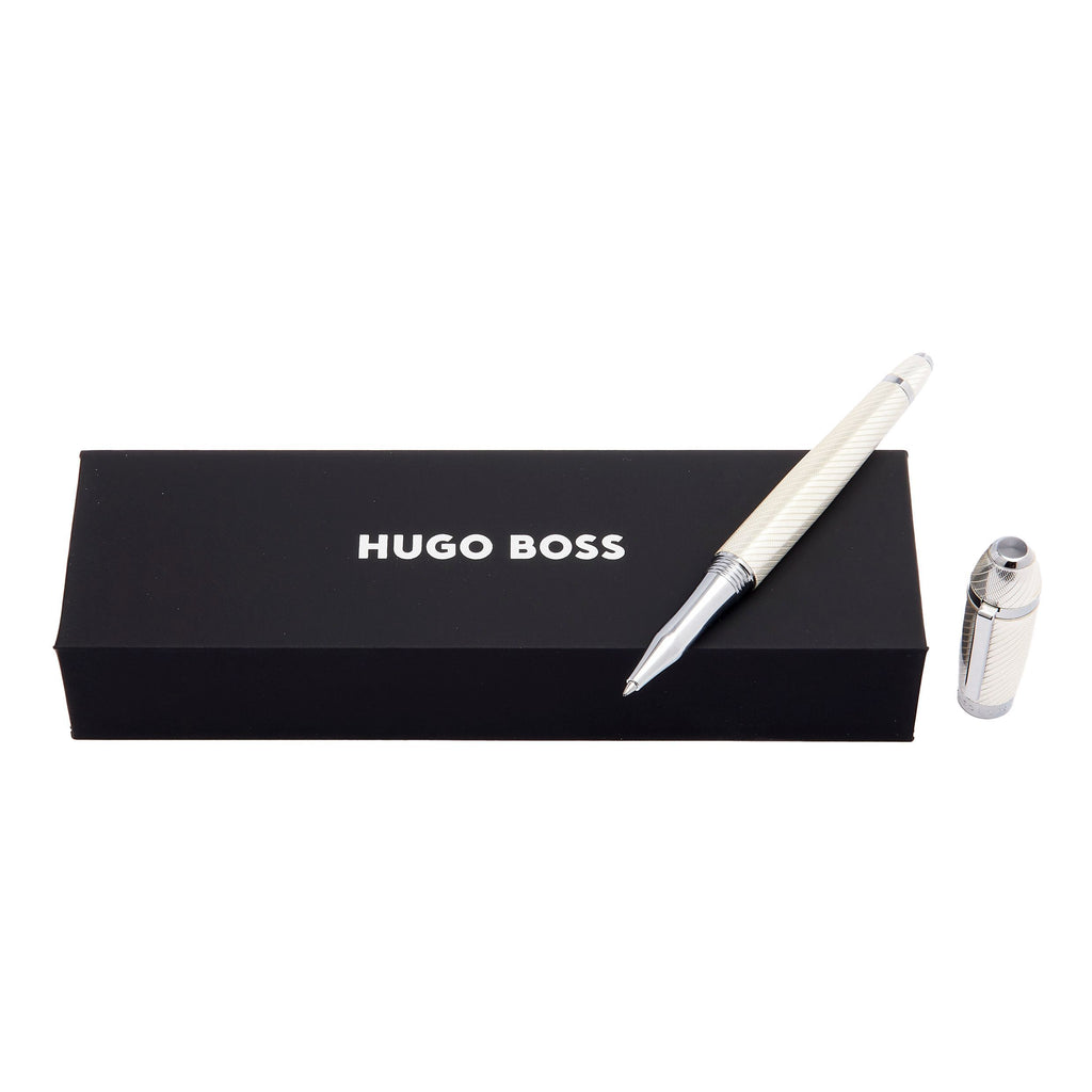 Oversized edition pens HUGO BOSS Rollerball pen Arc Futurist Silver