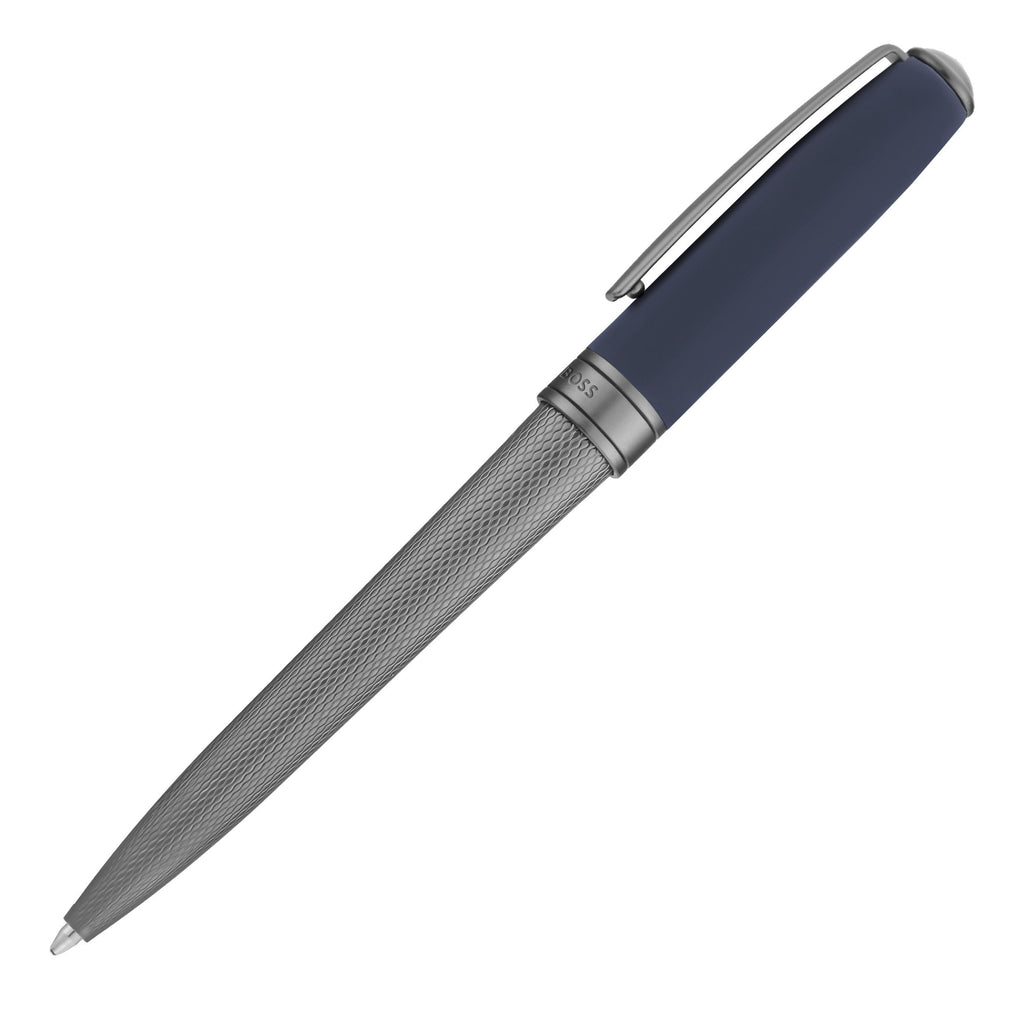 BOSS gun lacqured ballpoint pen Essential Active with blue rubberized cap