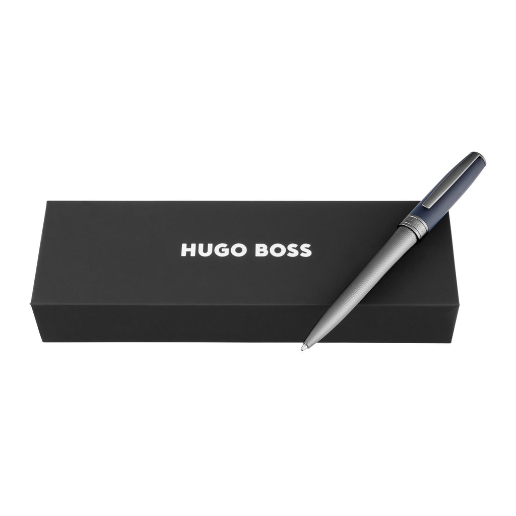 BOSS gun lacqured ballpoint pen Essential Active with blue rubberized cap