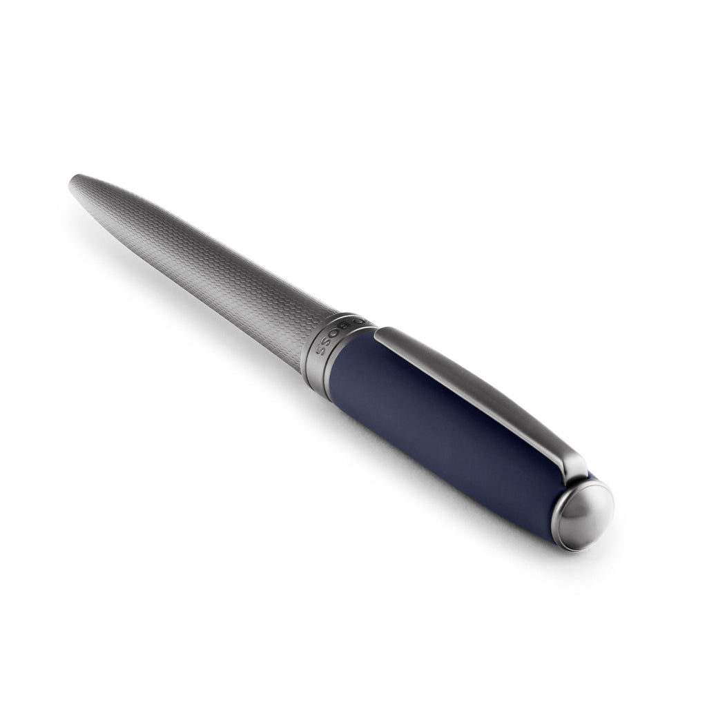 BOSS gun lacqured ballpoint pen Essential Active with blue rubberized cap