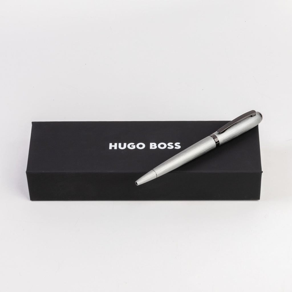 Fine writing pens HUGO BOSS Chrome Brushed Ballpoint pen Contour