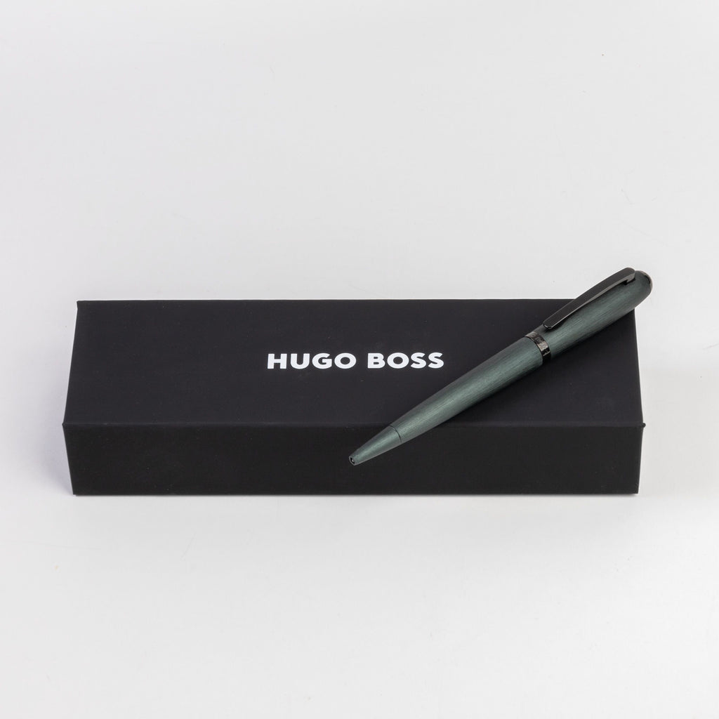Men's aluminum pens HUGO BOSS Brushed Green Ballpoint pen Contour 