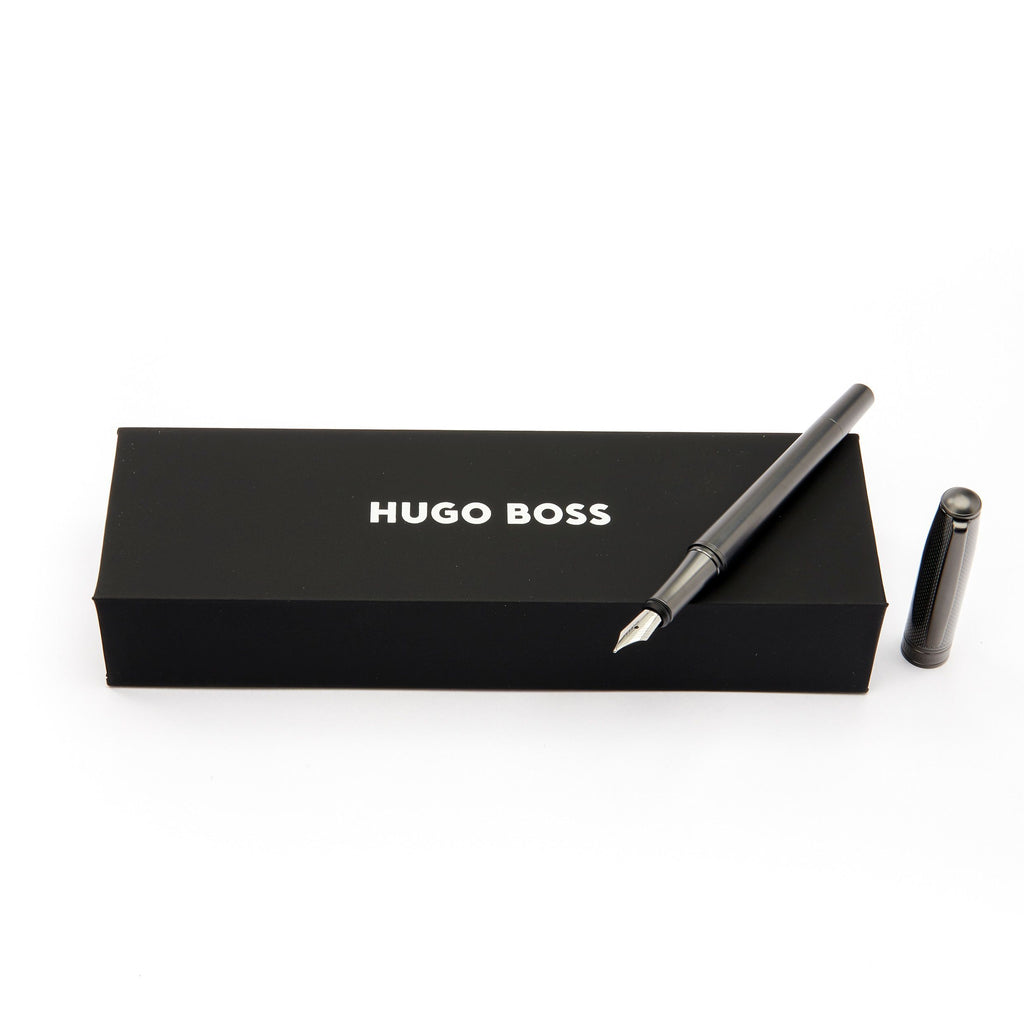 HUGO BOSS writing instruments Gun Metal Fountain pen Essential 