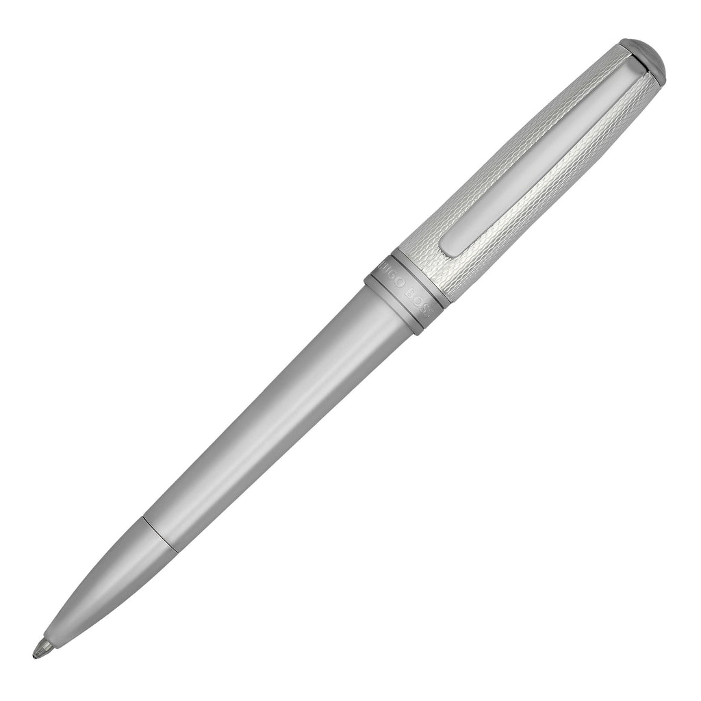 Elegant writing pen HUGO BOSS Silver Metal Ballpoint pen Essential