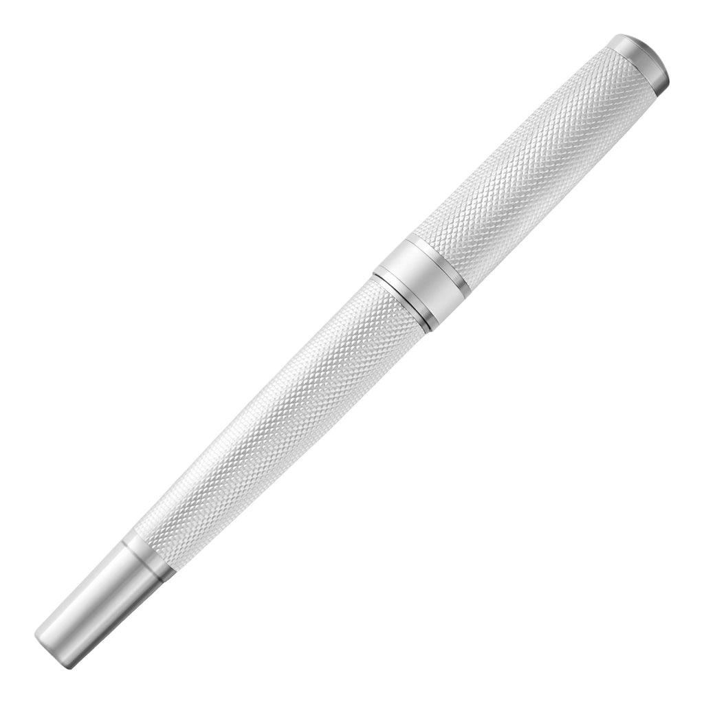 HUGO BOSS chrome-plated fountain pen Totem with srewed cap