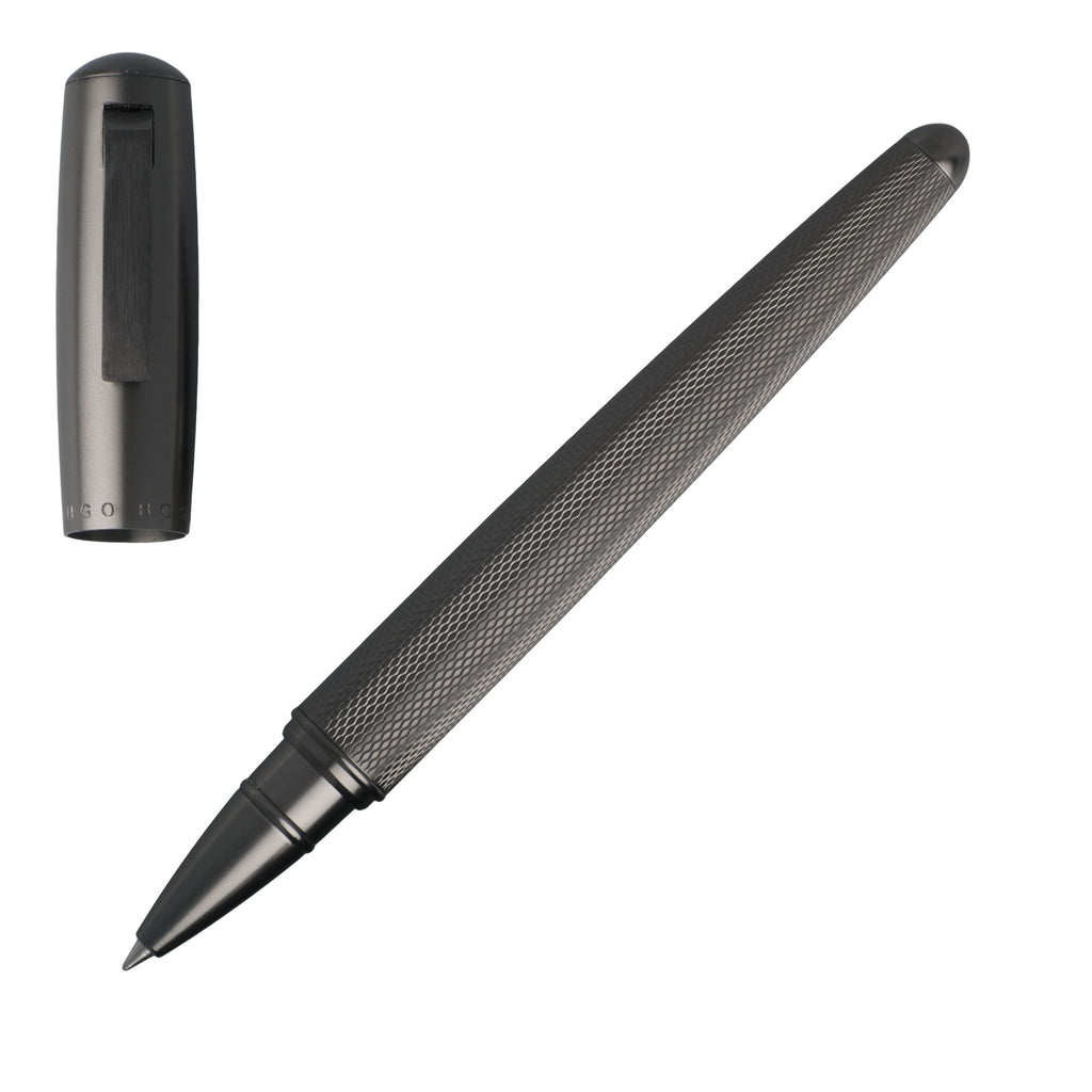 Pen set HUGO BOSS Matte Dark Chrome Rollerball pen & Fountain pen Pure