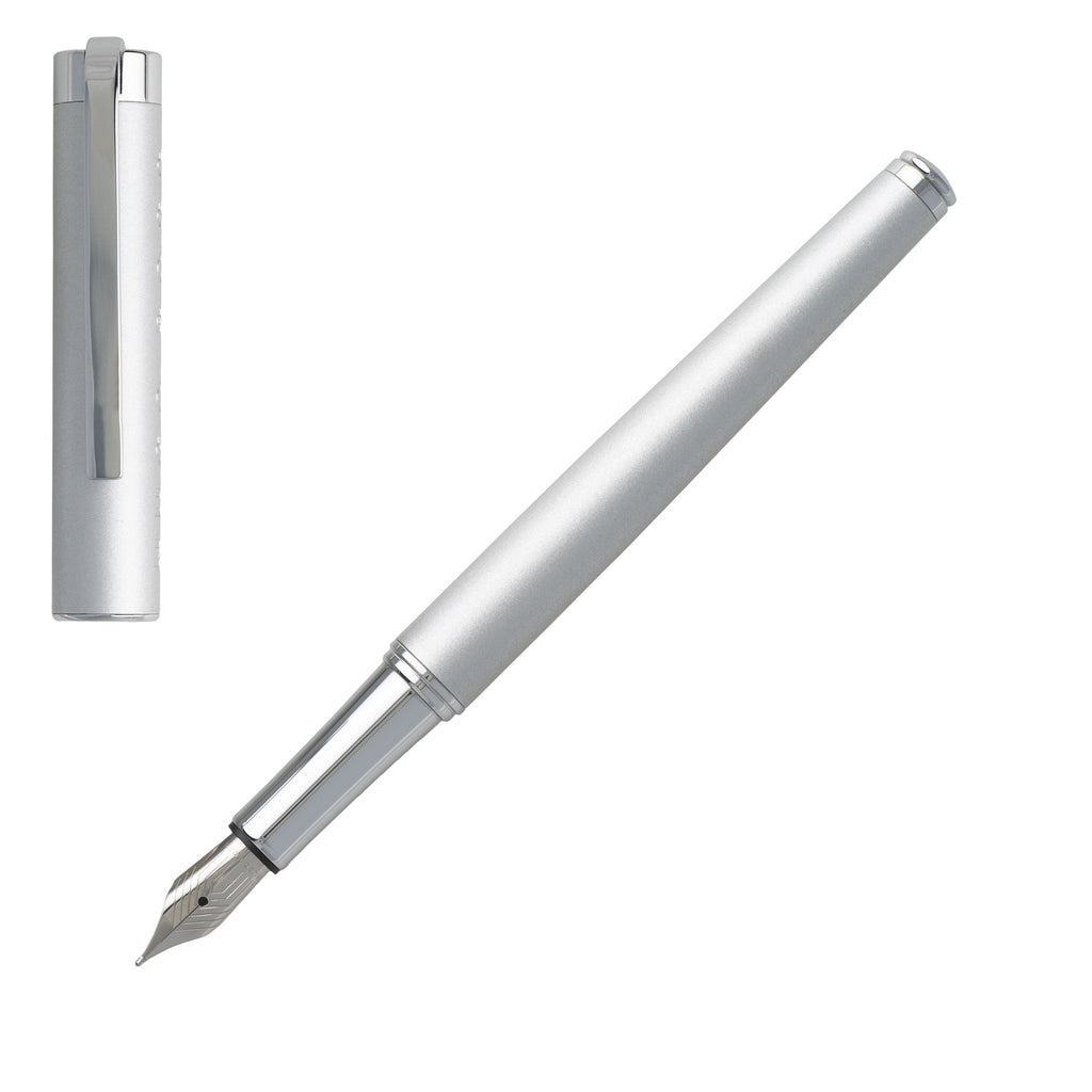 Premium pen sets HUGO BOSS Chrome rollerball & fountain pen Inception