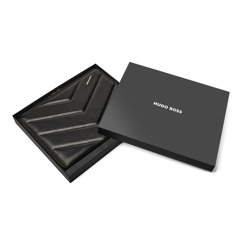 Designer folders HUGO BOSS Black A4 zipped conference folder Triga