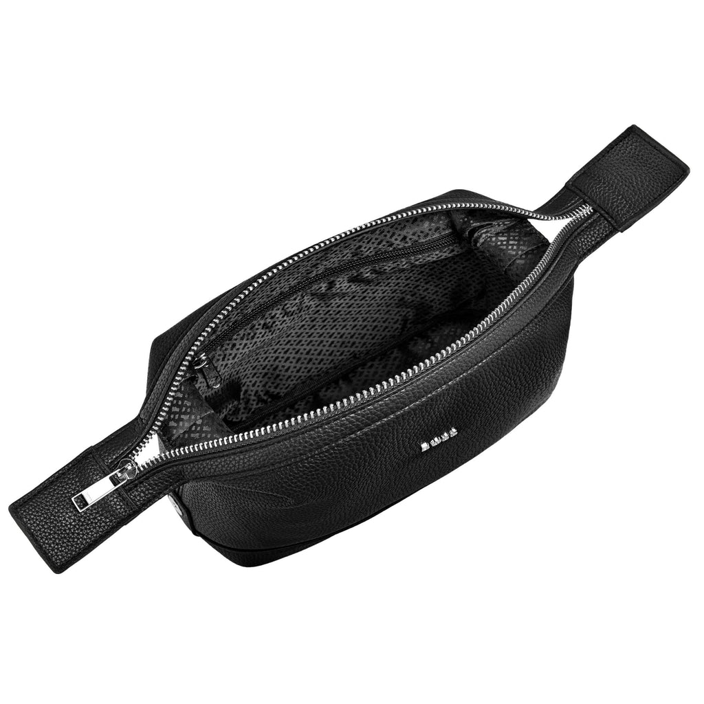 BOSS black toiletry case Classic Grained with chrome metal closure