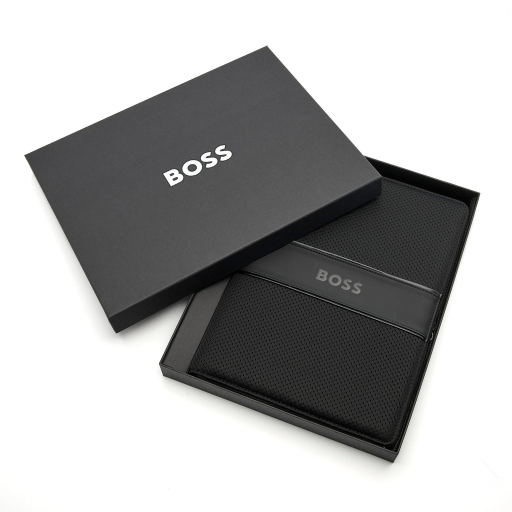 BOSS Black A4 Conference folder Arche with embossed BOSS oversized logo