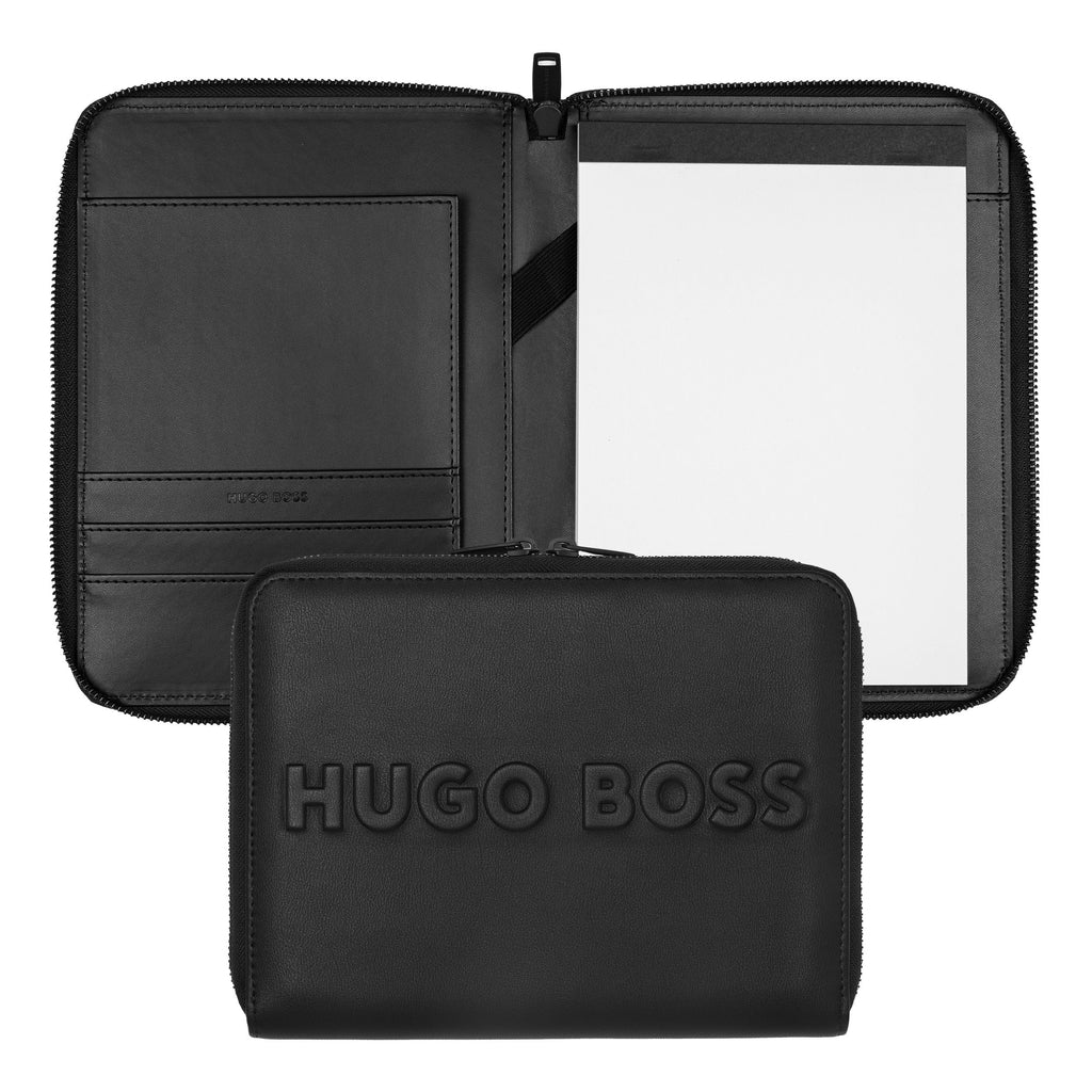   Men's gift sets HUGO BOSS black ballpoint pen & A5 conference folder 