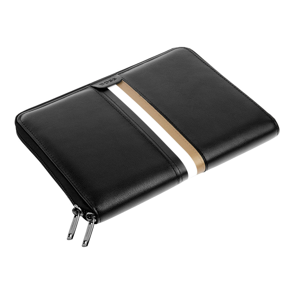 BOSS  A5 conference folder A5 Iconic with black, white & brown stripes