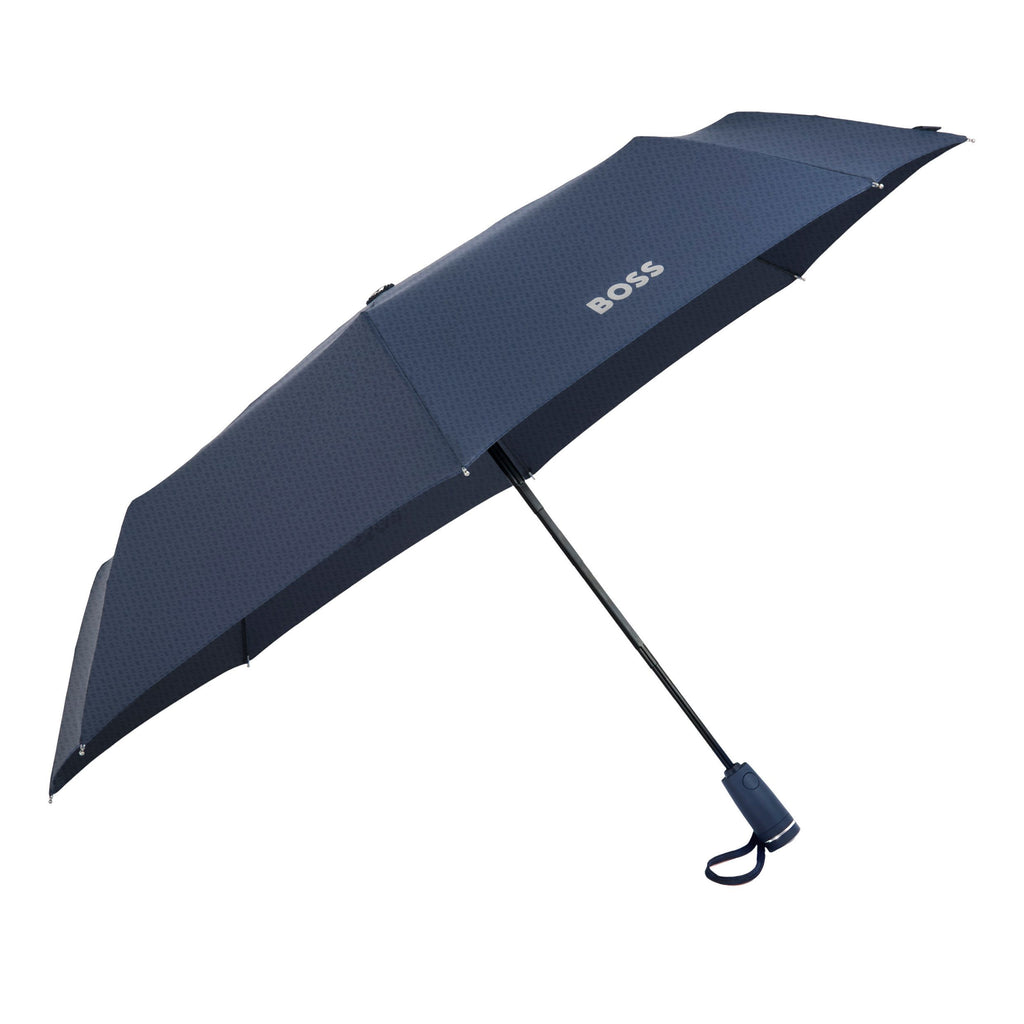 HUGO BOSS nacy pocket umbrella with chrome-plated Double B logo on handle