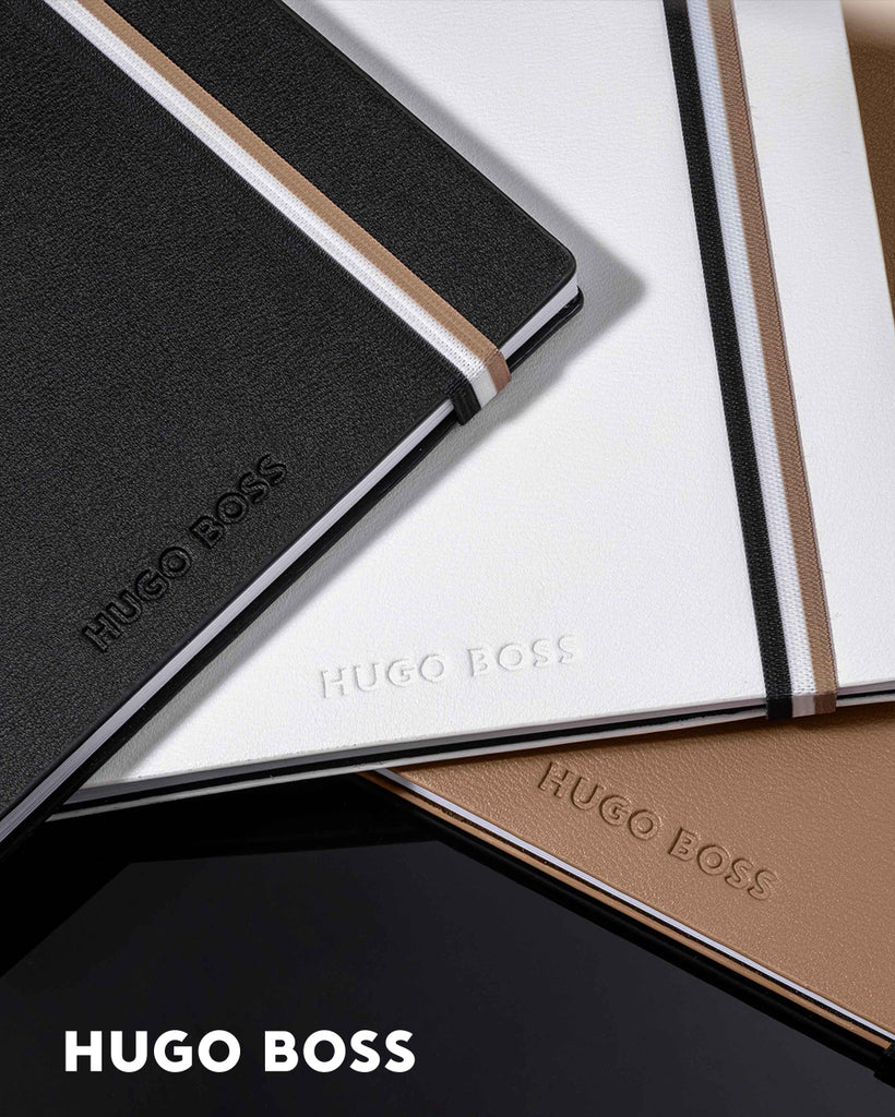 Mens luxury notebook Hugo Boss A5 fashion notebook Iconic black plain