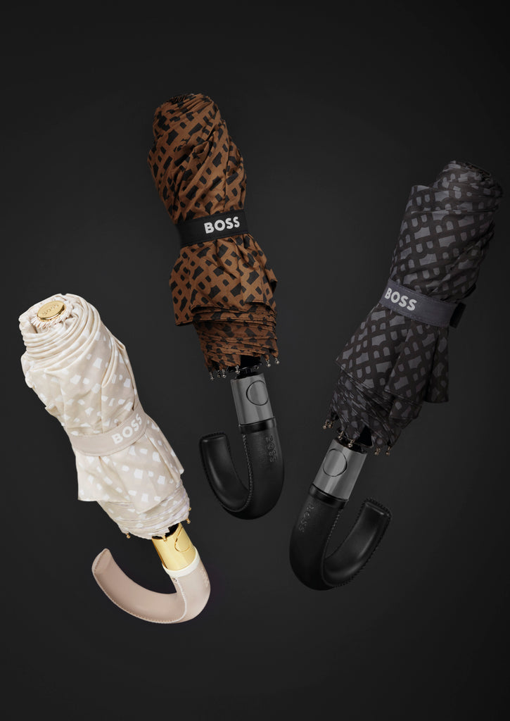 Womens luxury umbrellas Hugo Boss nude Pocket umbrella Monogramme