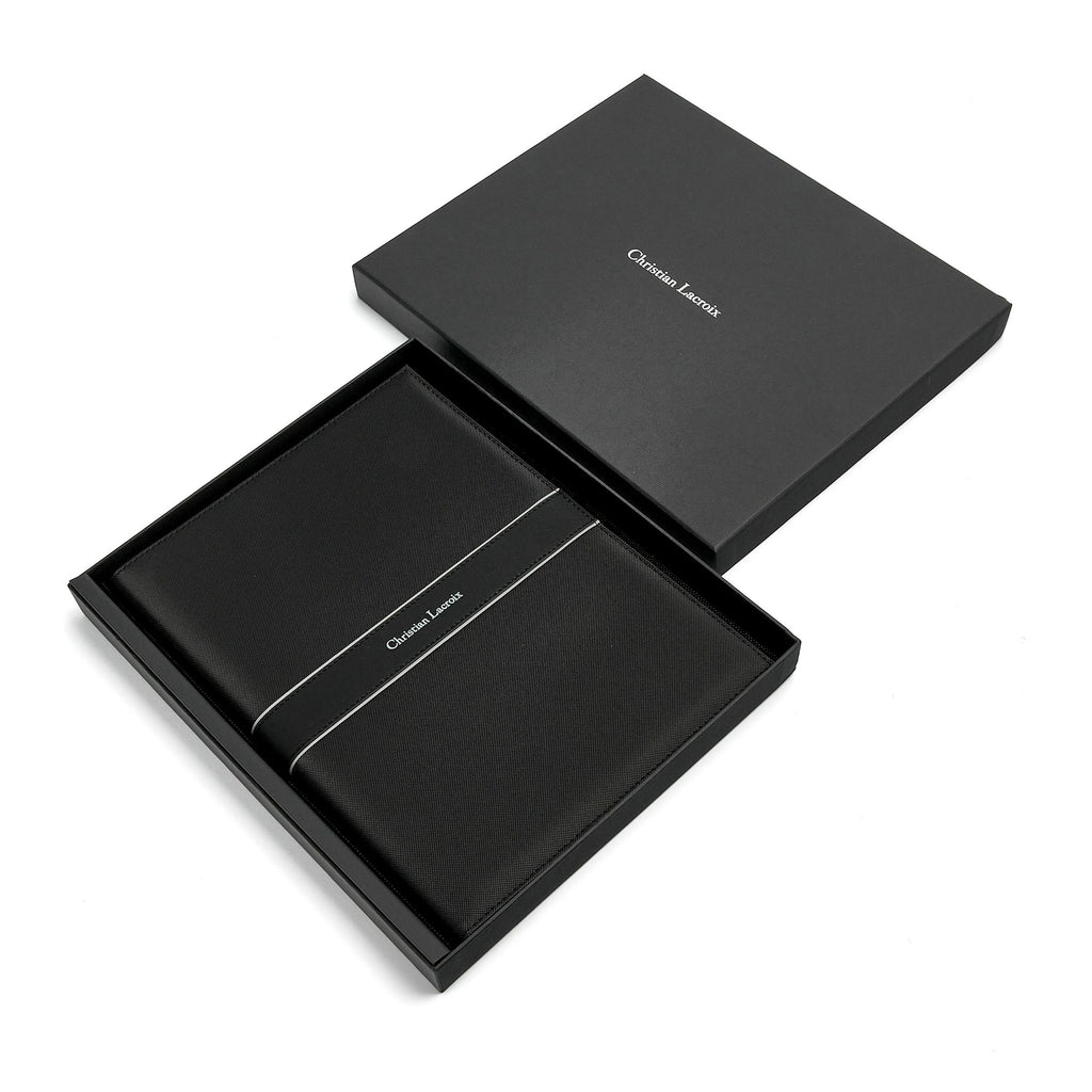 Men's Designer meeting folder CHRISTIAN LACROIX Black A4 Folder Caprio 