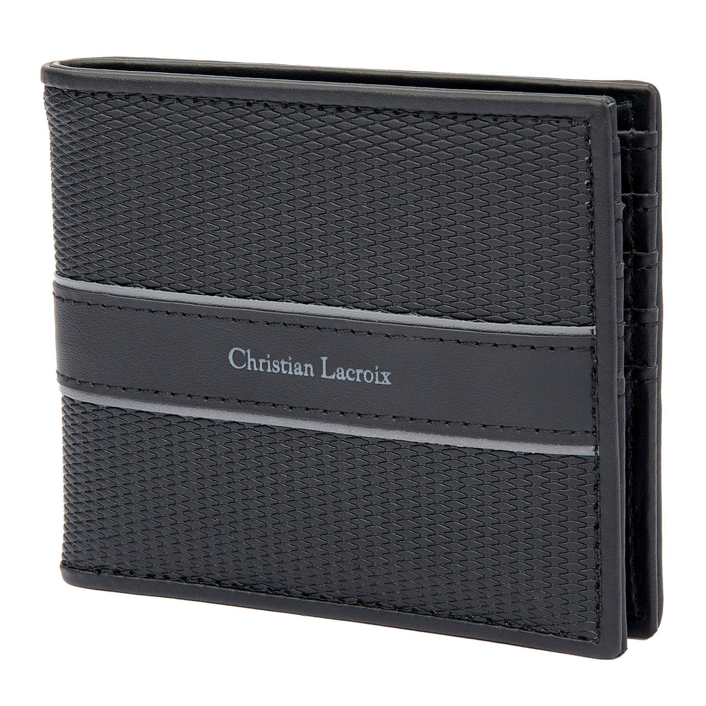 Men's wallet CHRISTIAN LACROIX Black Faux Leather Card wallet Caprio 