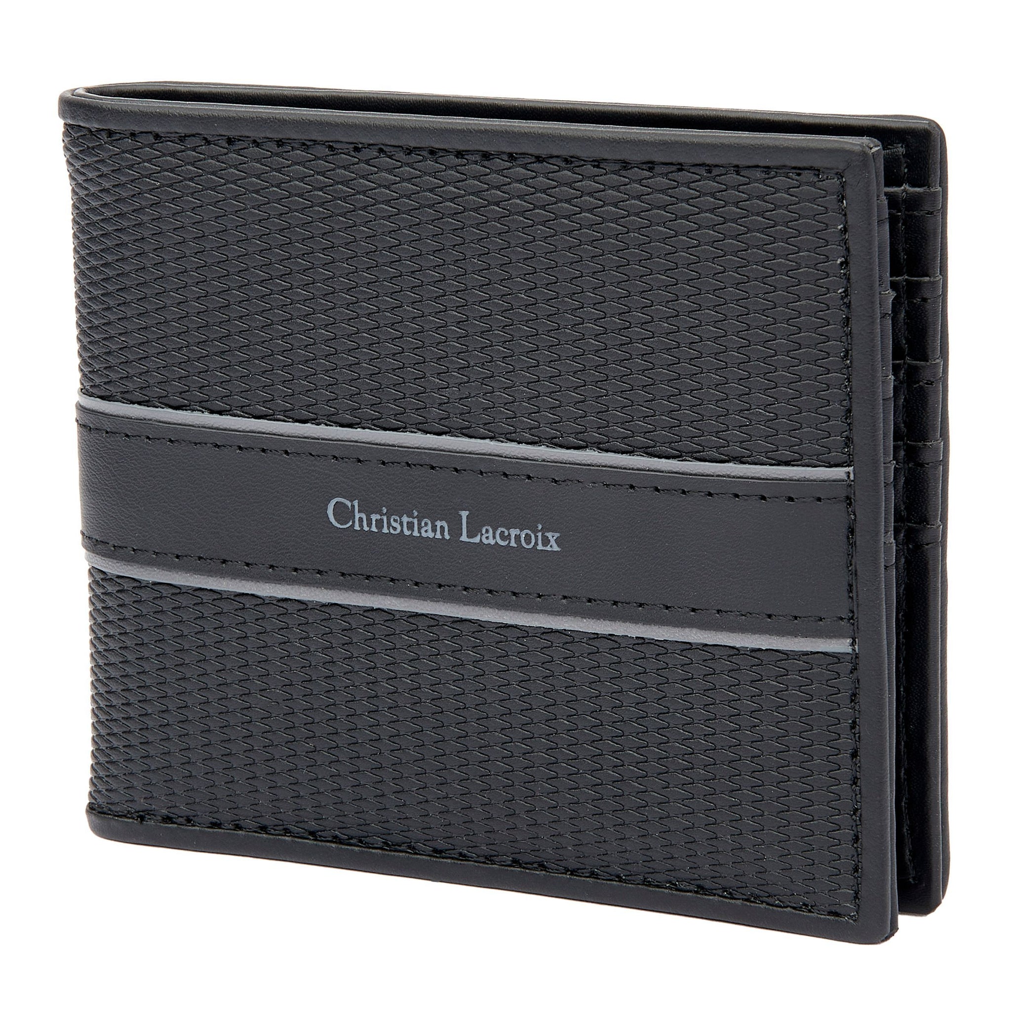 Men's wallet CHRISTIAN LACROIX Black Faux Leather Card wallet