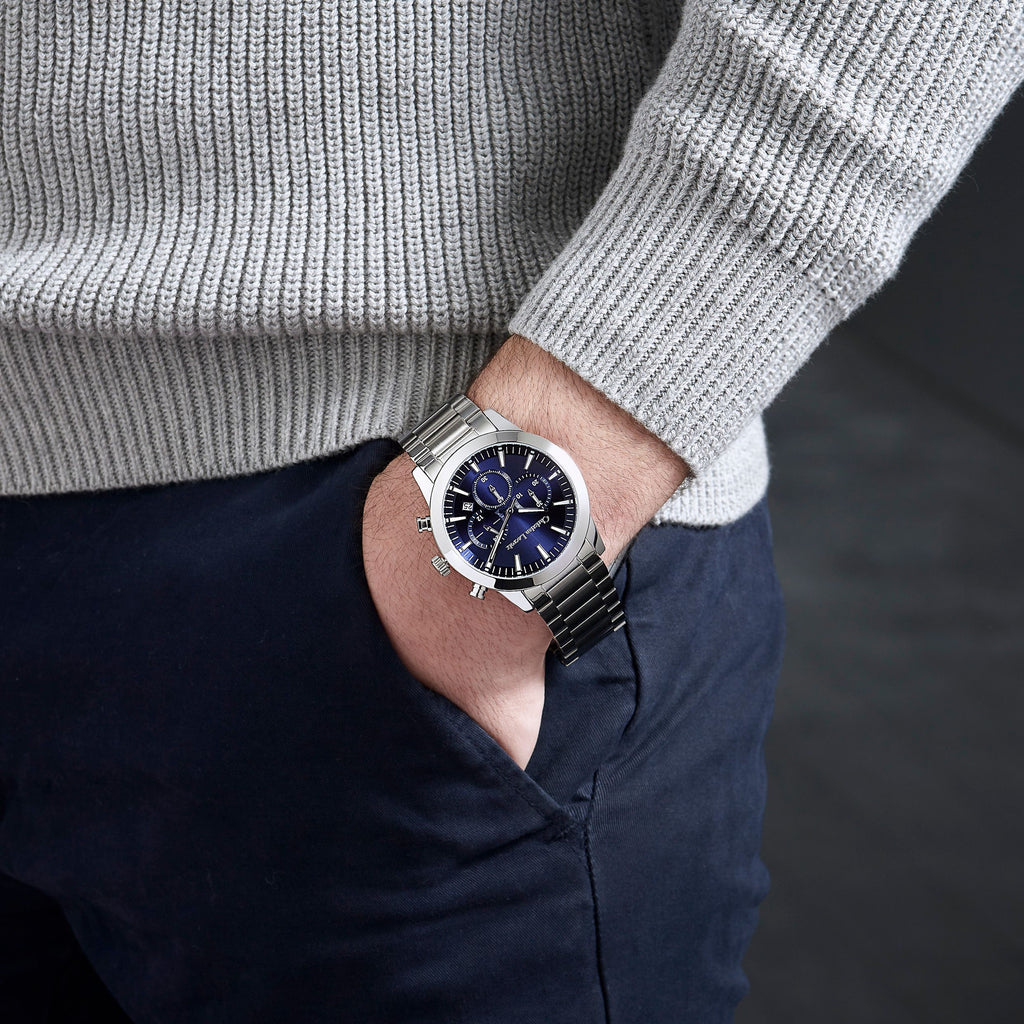 Chronograph watches CHRISTIAN LACROIX Chrome/Navy steel watches Astrum