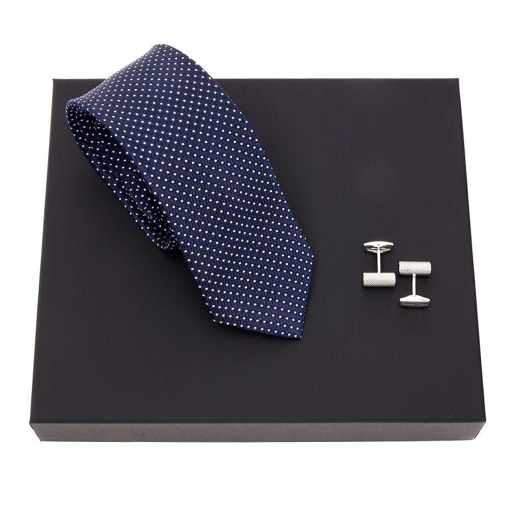 Men's exquisite gift set CHRISTIAN LACROIX cufflinks & silk tie Caprio