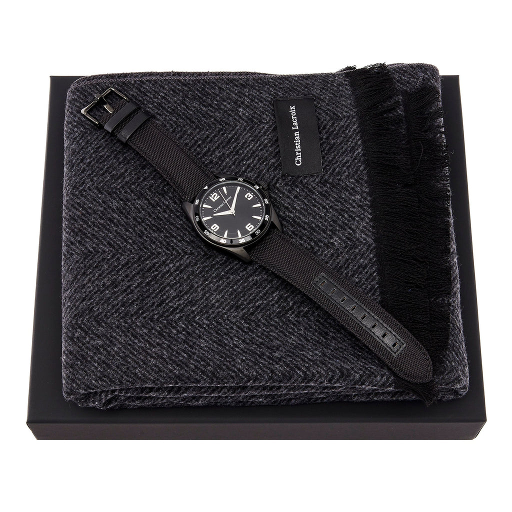 Prestige gift sets CHRISTIAN LACROIX black watch & scarves Caprio 