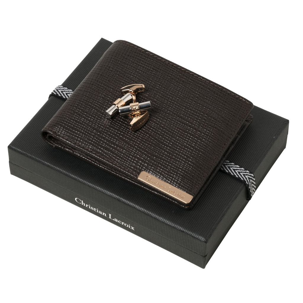 Luxury gift set More Christian Lacroix fashion wallet & cufflinks