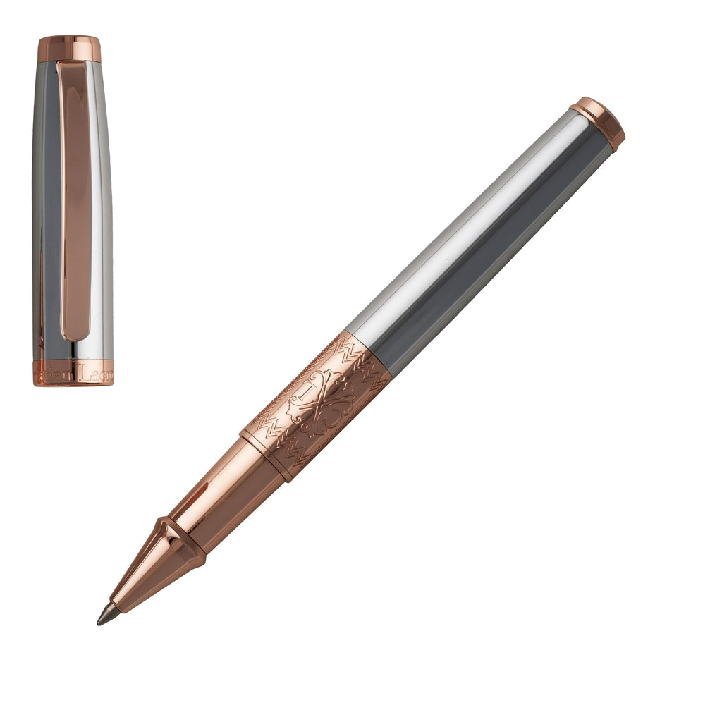 Pen set MORE Christian Lacroix chrome Ballpoint pen & Rollerball pen