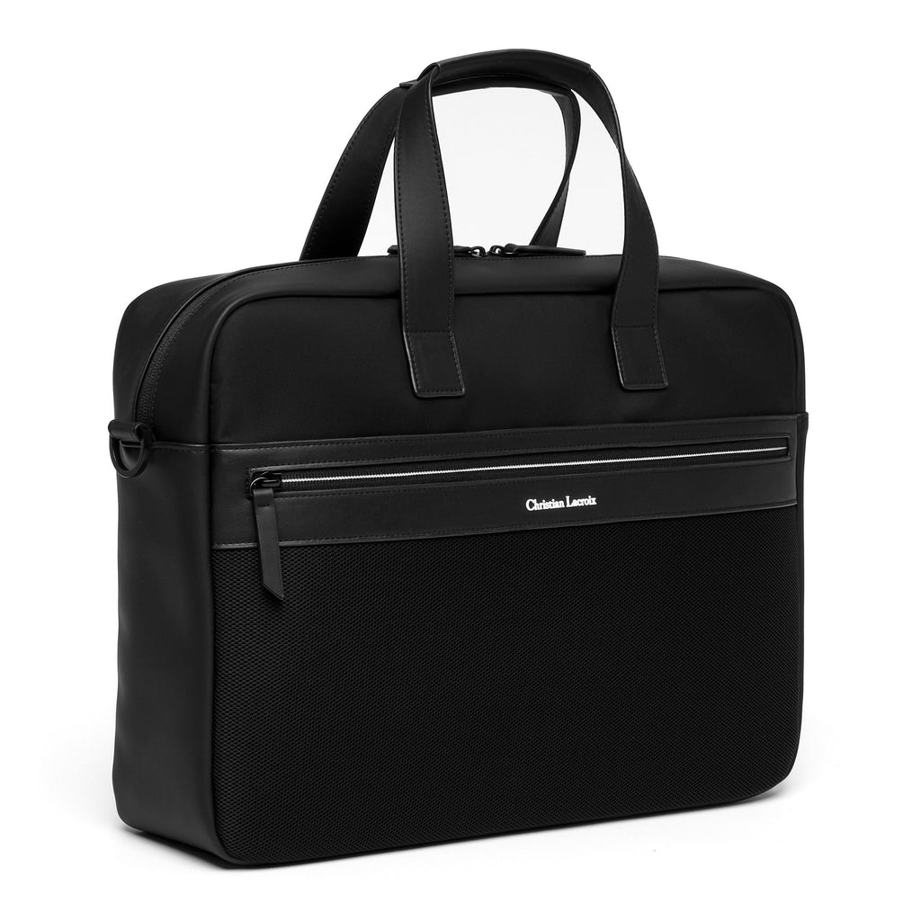 Men's travel handbags CHRISTIAN LACROIX Black Document bag Whiteline
