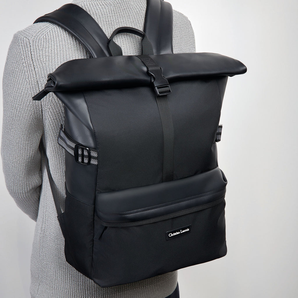 Designer backpack for men CHRISTIAN LACROIX Black Backpack Caprio 