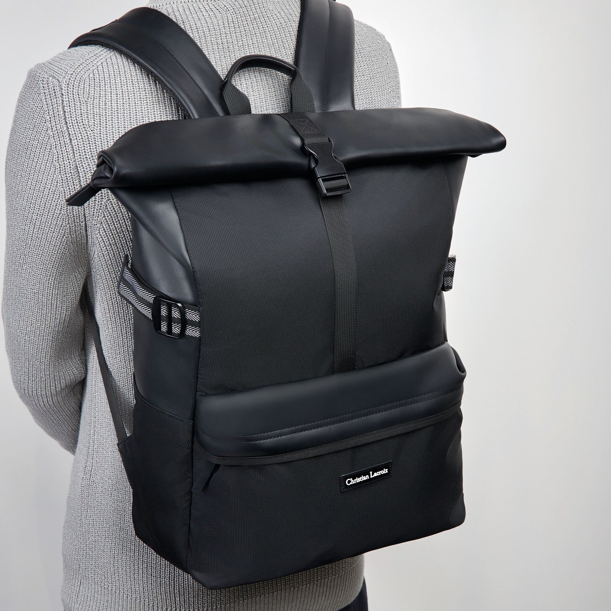 CHRISTIAN LACROIX Black Travel Backpack Caprio with laptop compartment – Luxury Corporate Gifts