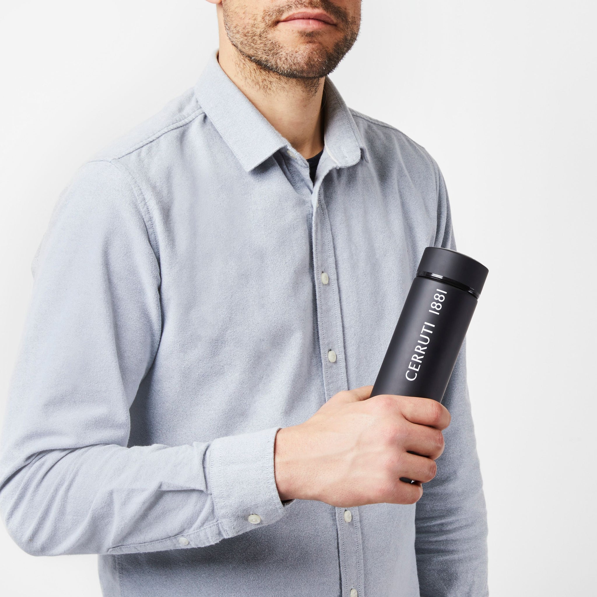 壺 Mens designer thermal flask Cerruti 1881 Black Isothermal flask