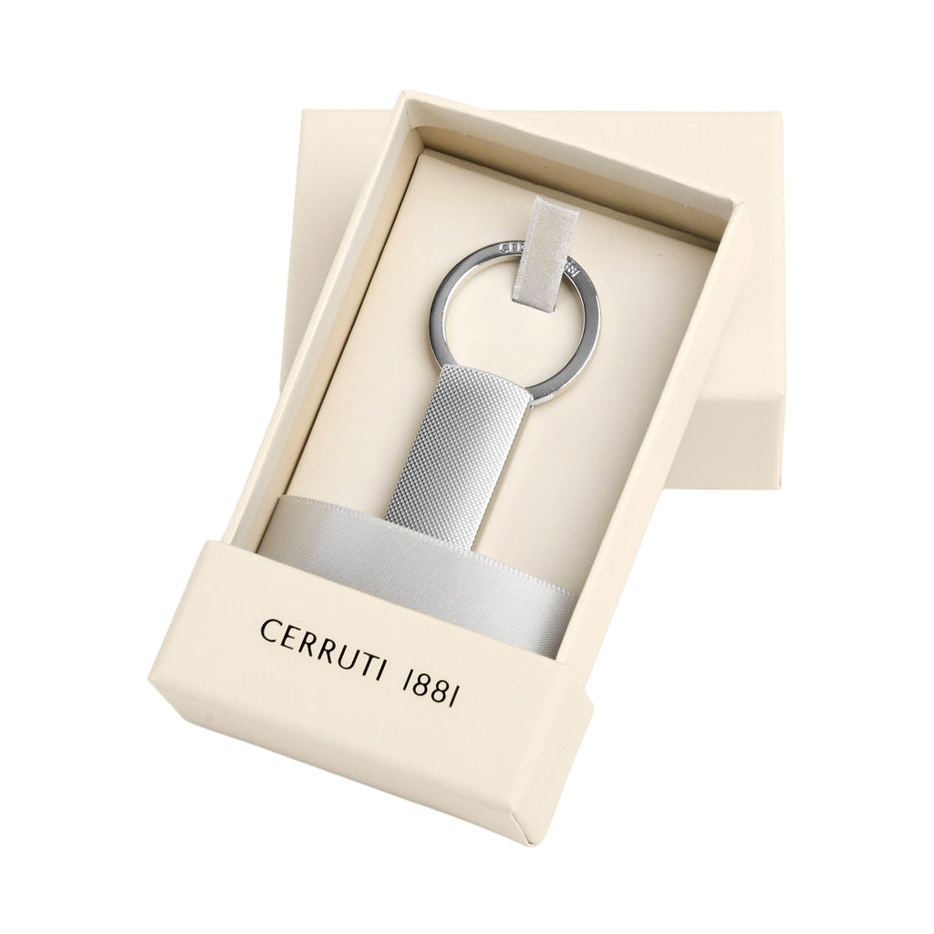 CERRUTI 1881 Key ring Belgravia with chrome-plated metal CRR logo