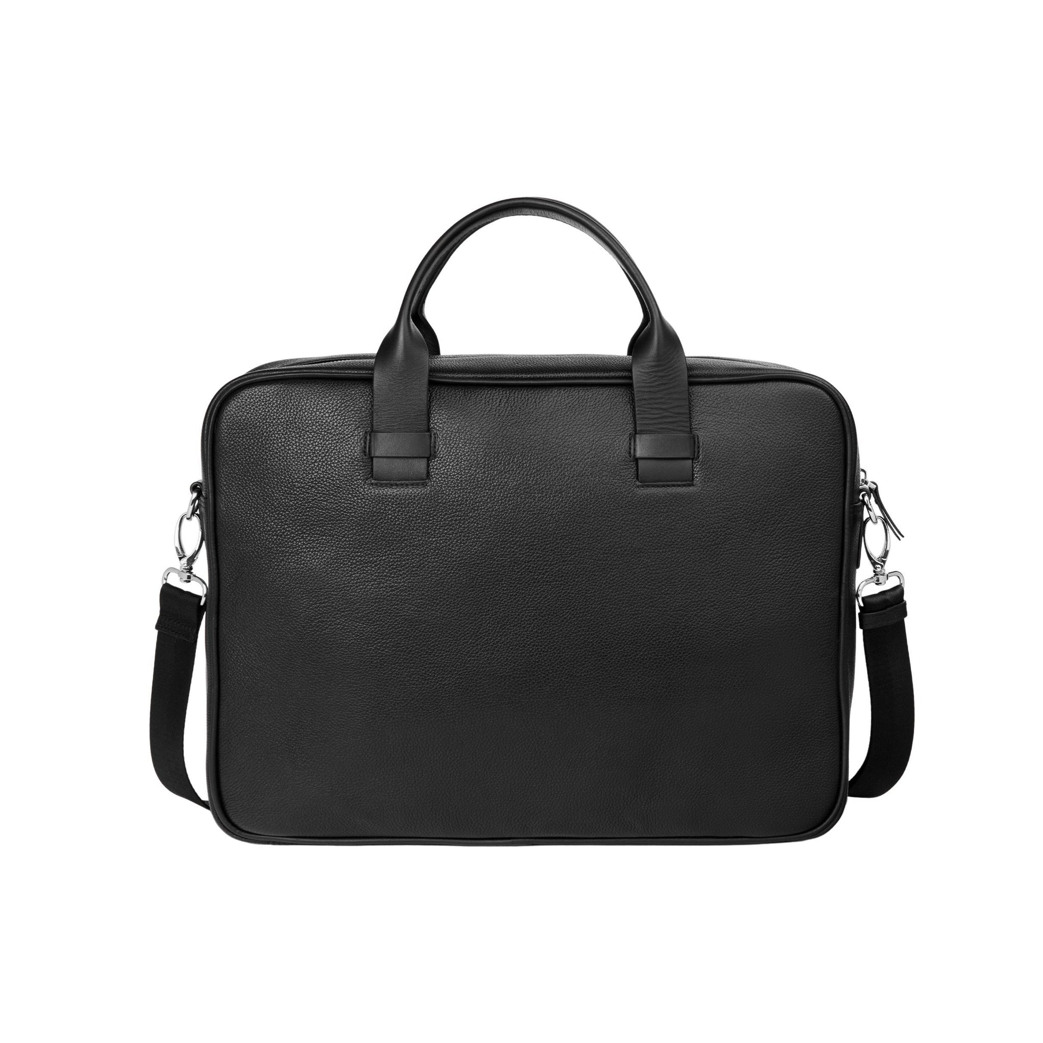 Business travel briefcases CERRUTI 1881 Black leather Document bag