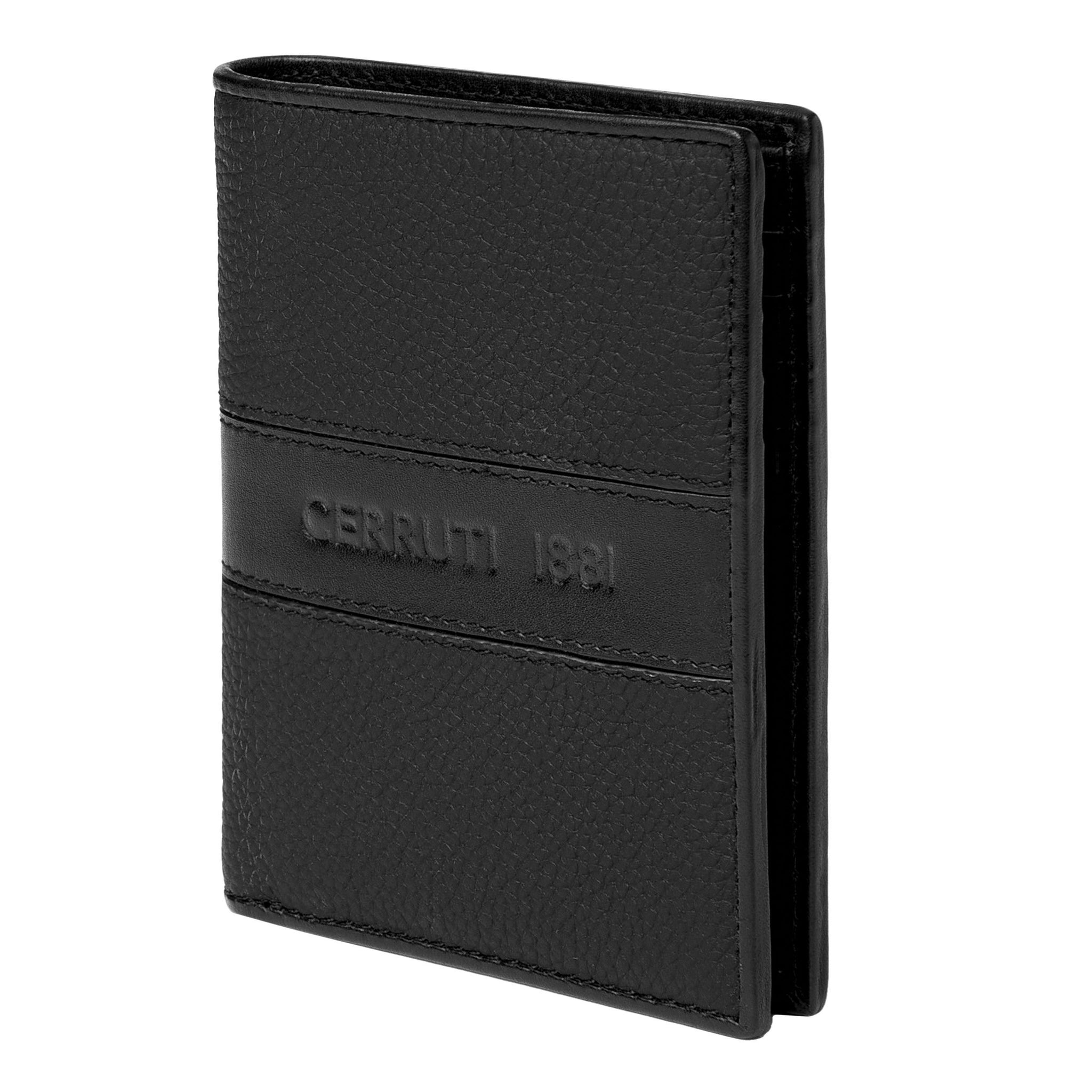 がく Men's bifold wallets CERRUTI 1881 Black Folding card holder Delano