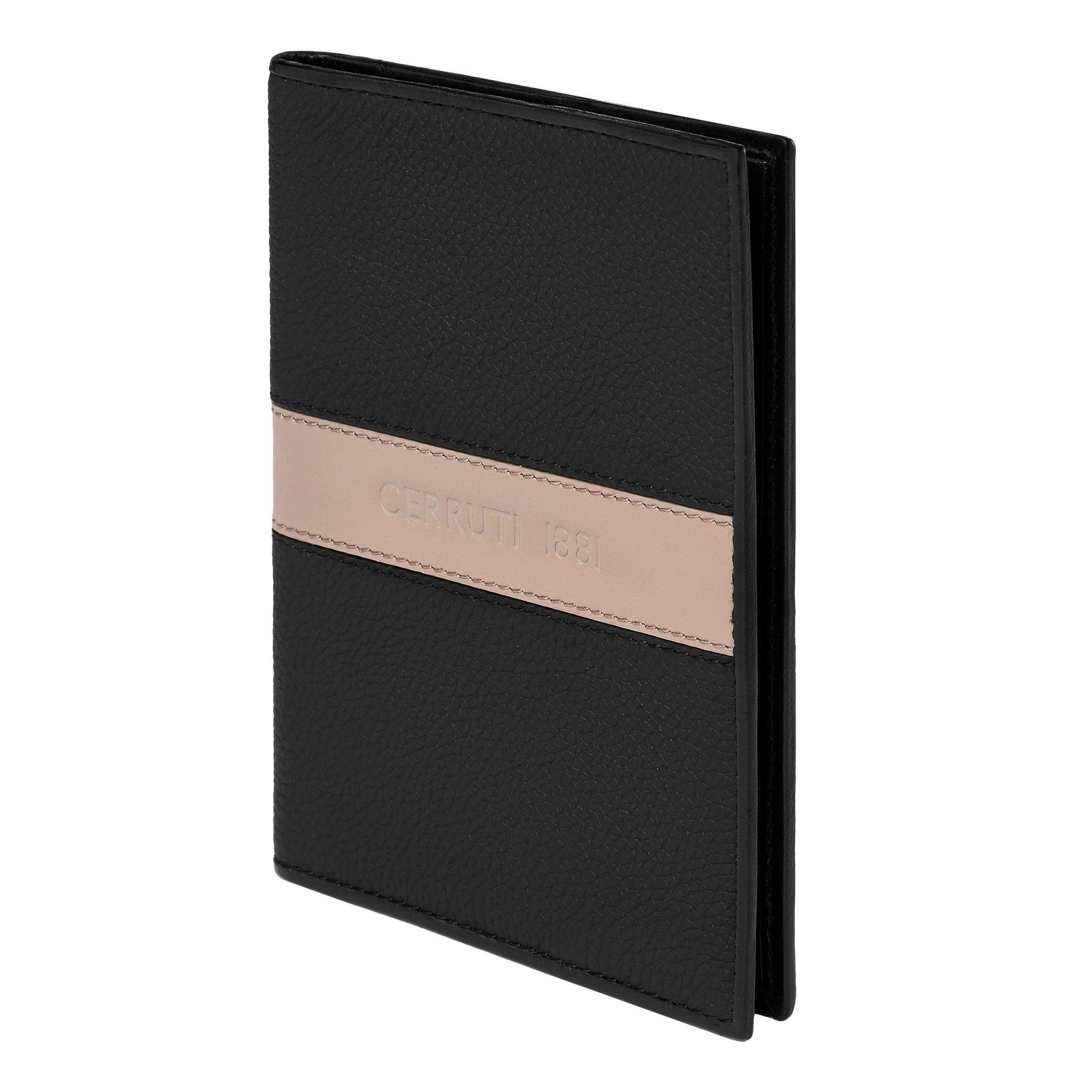Travel passport case CERRUTI 1881 Taupe & Black Passport holder