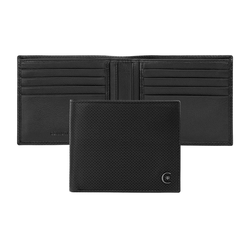 Sets with CERRUTI 1881 gun metal plated ballpoint pen & black wallet