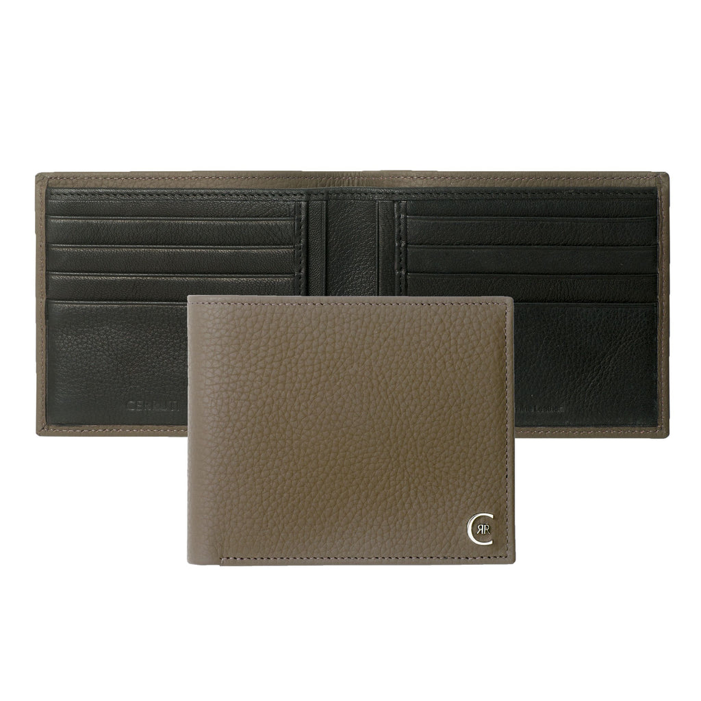   Company gift sets CERRUTI 1881 fashion taupe ballpoint pen & wallet 