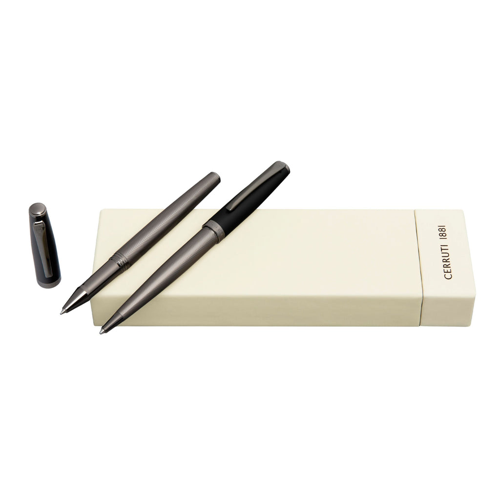 Sets with CERRUTI 1881 ballpoint pen & rollerball pen Islington Chevron 