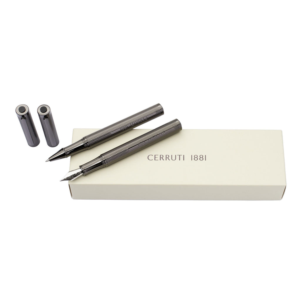 Pen sets CERRUTI 1881 Pastel Grey rollerball pen & fountain pen Wilcox