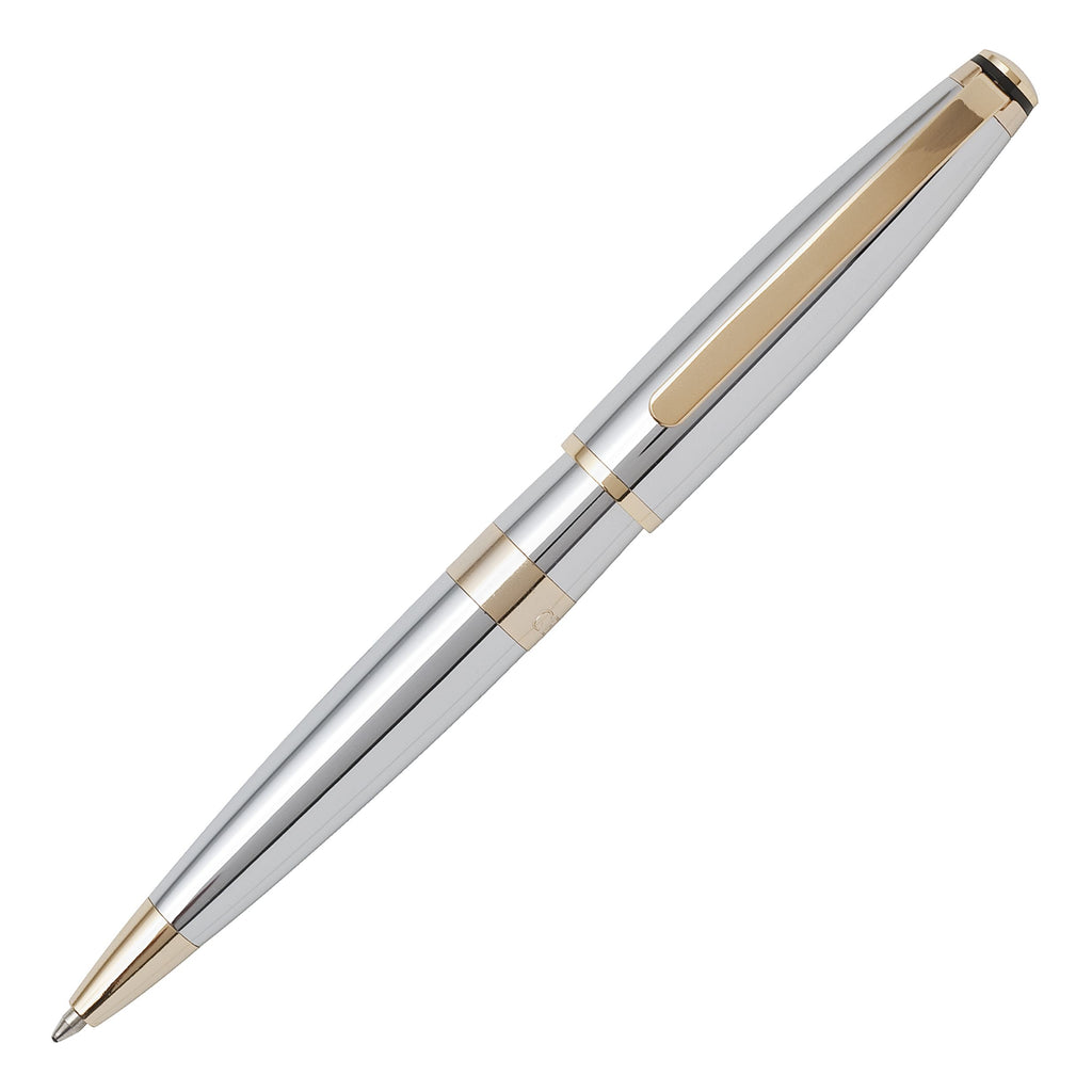 Men's pen set Cerruti 1881 chrome ballpoint & rollerball pen Bicolore