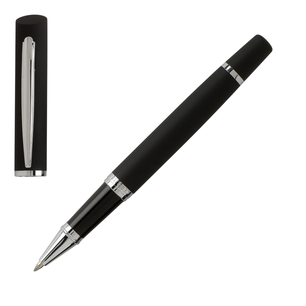 Fashion pen set CERRUTI 1881 Black Ballpoint pen & Rollerball pen Soft