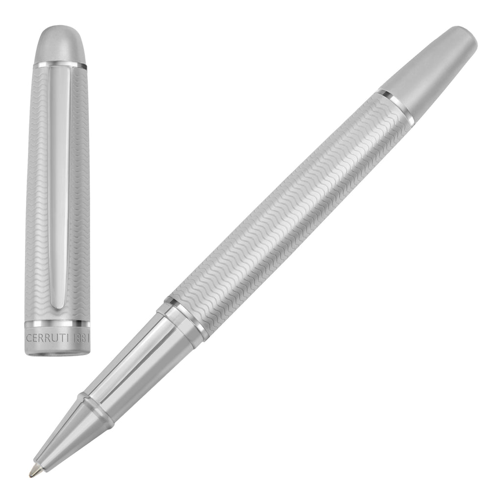 CERRUTI 1881 chrome-platred rollerball pen Holborn with engraved logo