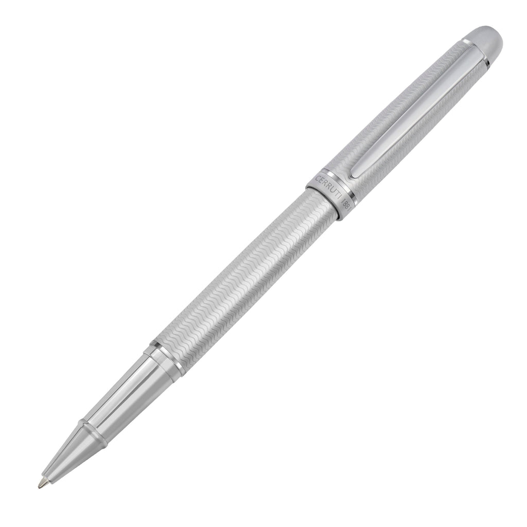 CERRUTI 1881 chrome-platred rollerball pen Holborn with engraved logo