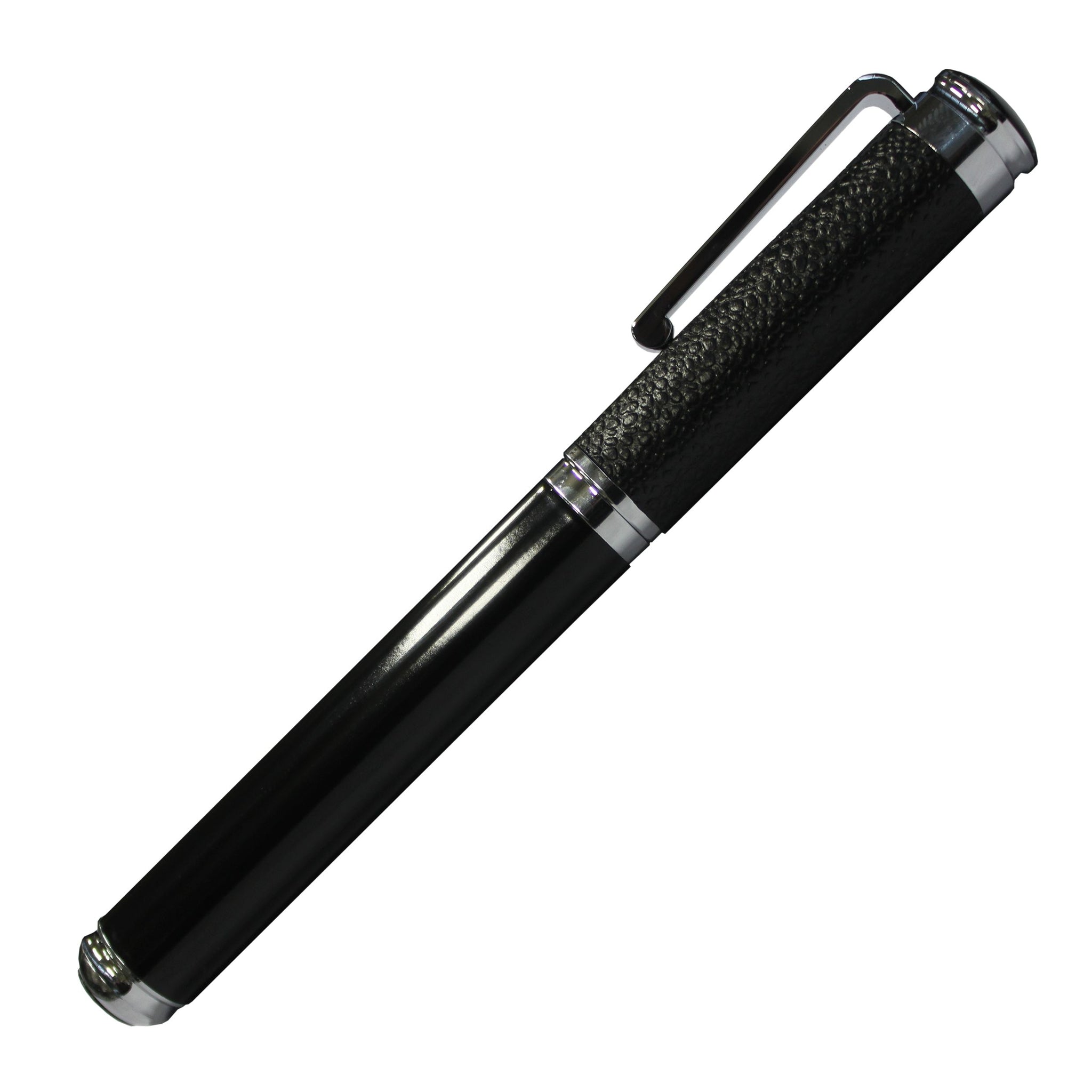 Cerruti 1881 Heritage Kugelschreiber – Schwarz-chrom, Blaue Tinte, 13,5 Cm, Edles Schreibgeschenk