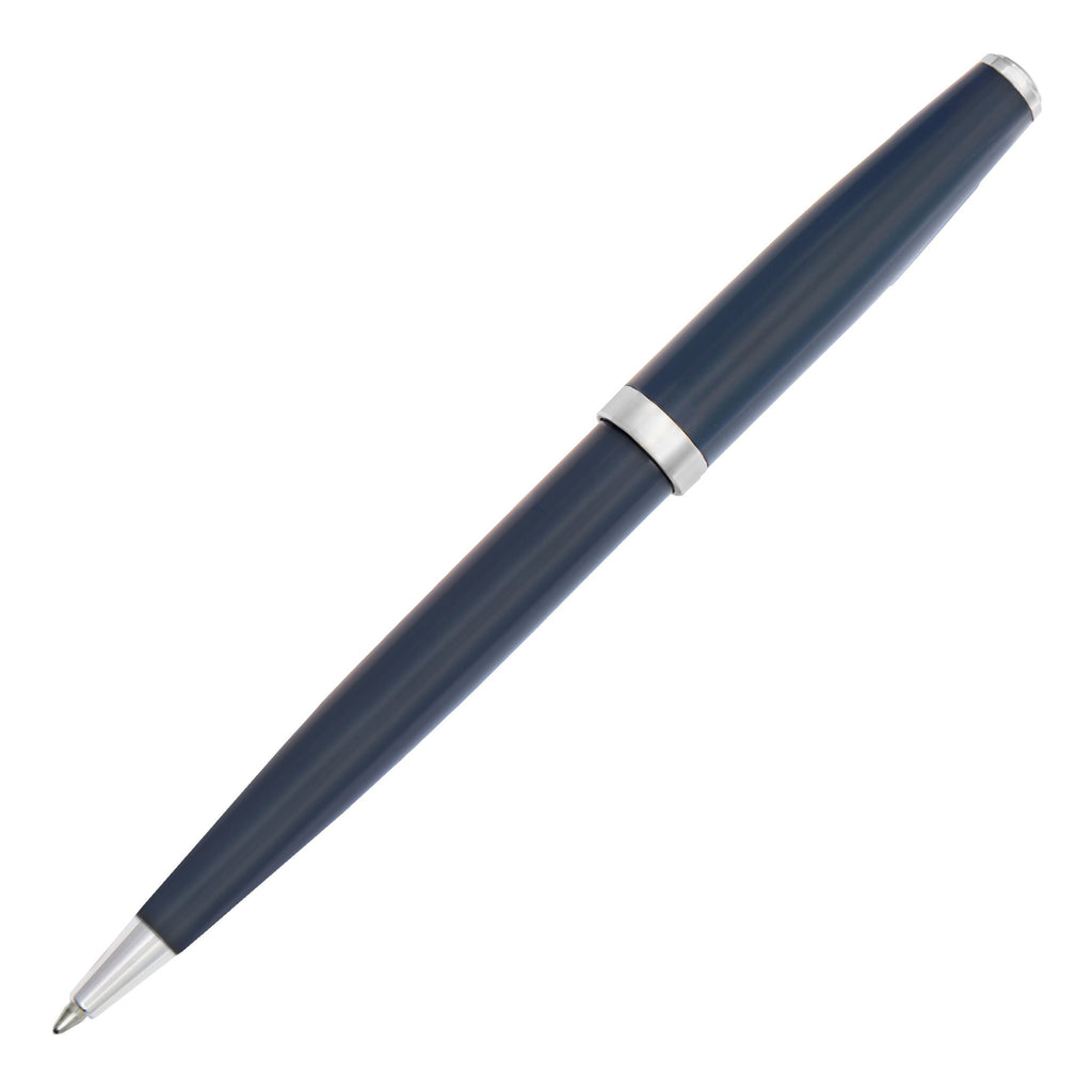 CERRUTI 1881 navy-lacquered ballpoint pen Islington with CCR logo on clip