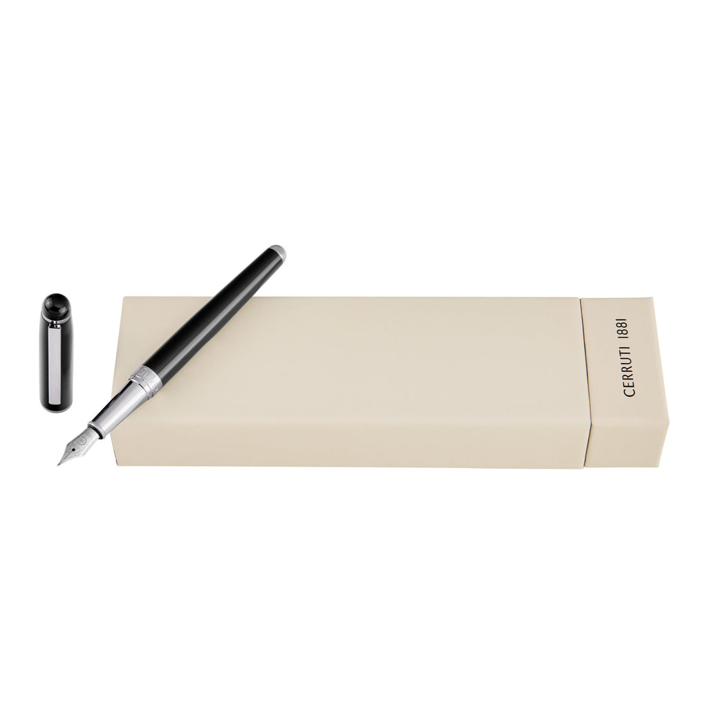 Classical writing instruments CERRUTI 1881 Black Fountain pen Leap
