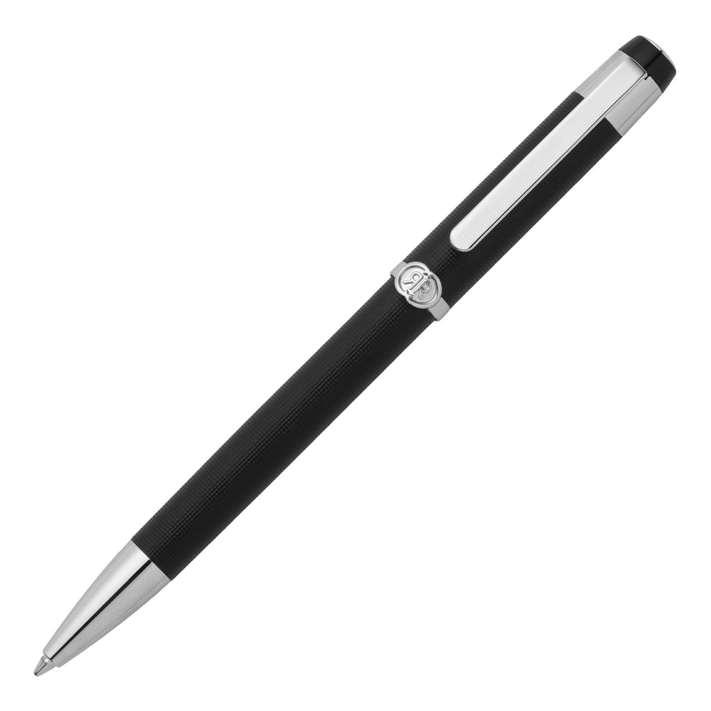 Cerruti 1881 Black Ballpoint pen Regent with CRR engraving logo on ring