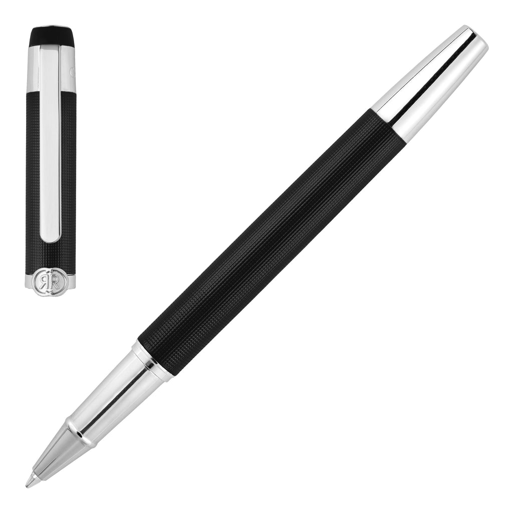 Sets Cerruti 1881 black Rollerball pen & A4 conference folder REGENT