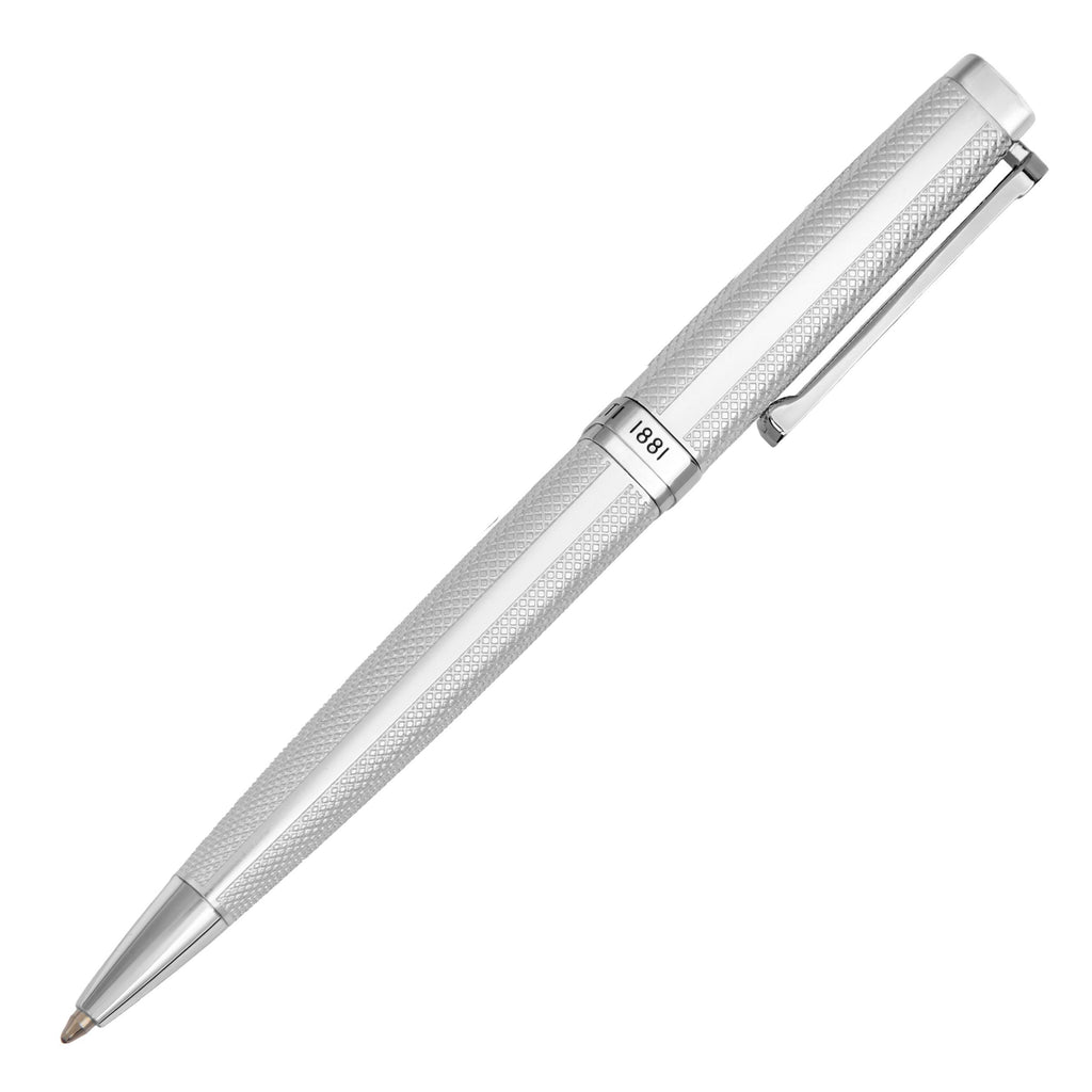 Rectangular elegant pens CERRUTI 1881 Chrome Ballpoint pen Trafalgar